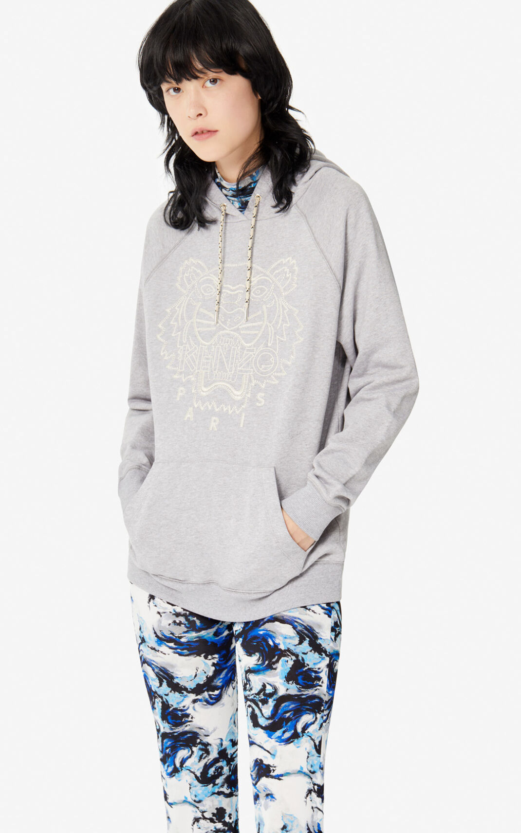 Kenzo Capsule Expedition Sudaderas Con Capucha Mujer Gris | 2157840-WY